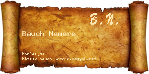 Bauch Nemere névjegykártya